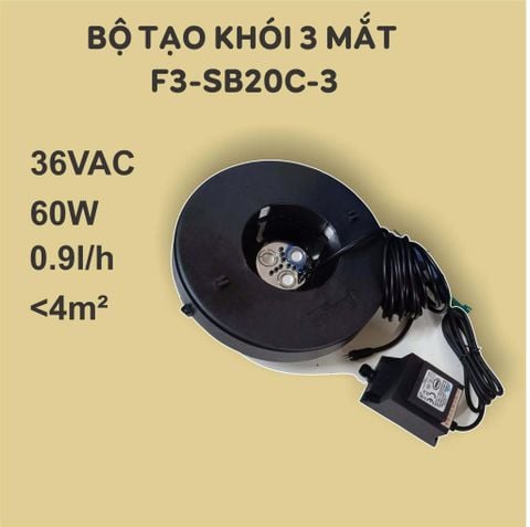 Máy tạo khói bể cá, tiểu cảnh 3 mắt Turbo