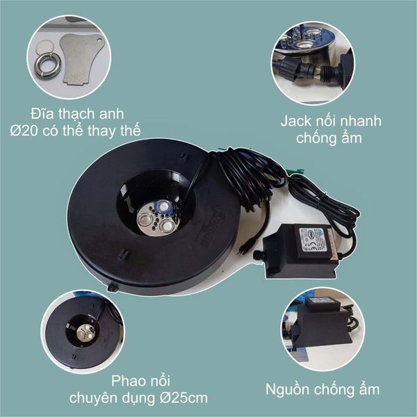 Máy tạo khói bể cá, tiểu cảnh 3 mắt Turbo