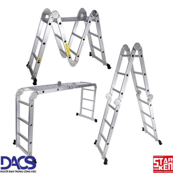Thang nhôm gấp 4 khúc Starken ST403H
