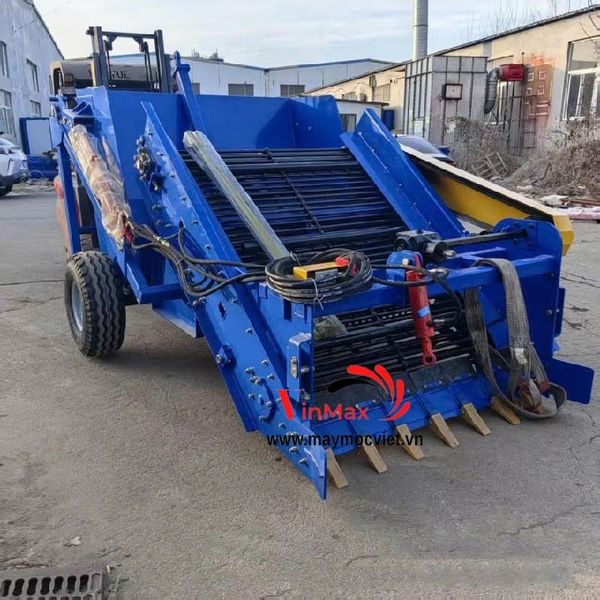 Dàn Thu Gom Đá, Nhổ Khoai, Củ Cải Gắn Máy Kéo 90HP Shoshin S120