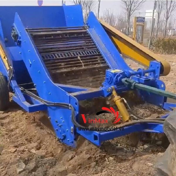 Dàn Thu Gom Đá, Nhổ Khoai, Củ Cải Gắn Máy Kéo 90HP Shoshin S120