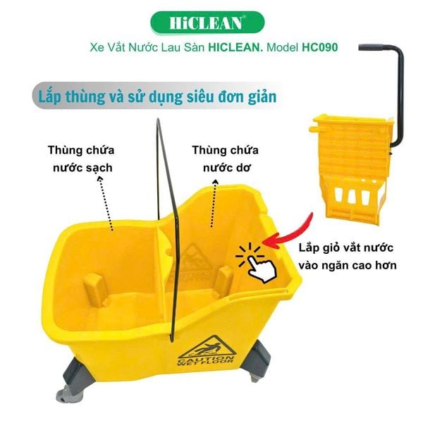 Xe vắt nước lau nhà HiClean HC 090