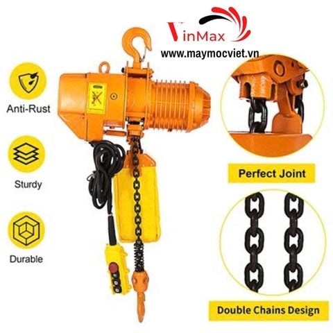 Pa lăng xích điện KENBO KKBB05-02 380V 5 tấn 1 tốc độ cao cấp cố định