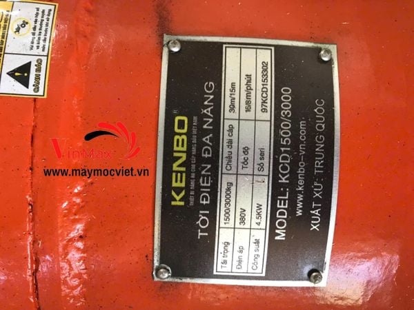 Tời kéo mặt đất KENBO KCD3000 30m 1500/3000kg 380V