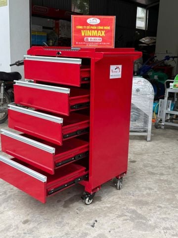 Tủ để đồ nghề 5 ngăn kéo bánh xe di chuyển TVM05