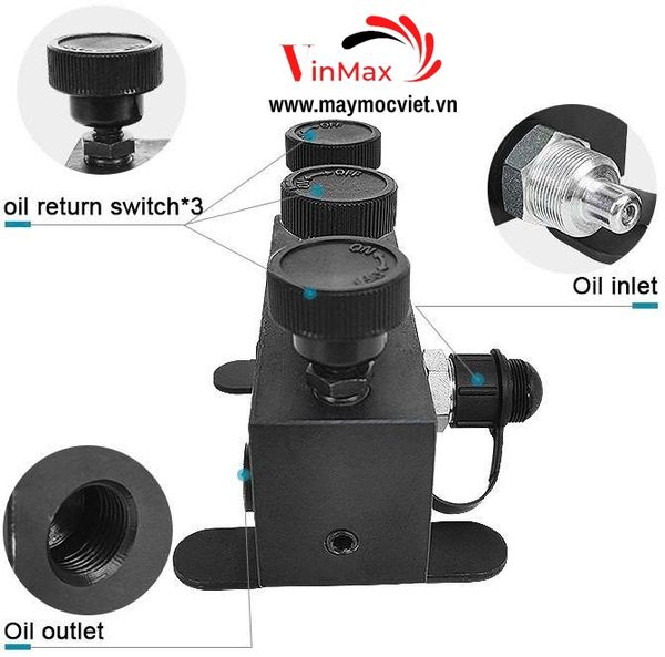 Van chia thủy lực 3 cổng 700 bar