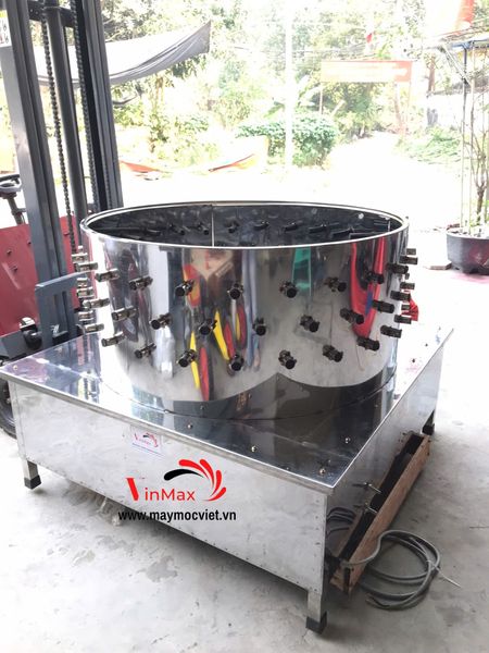 Máy Vặt Lông Dê Lồng 120cm Núm Lốp Ô Tô 3 Pha Có Cửa Xả VMD120-3