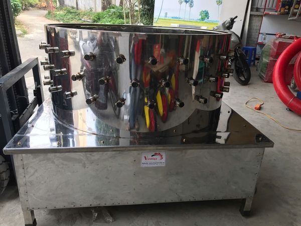 Máy Vặt Lông Dê Lồng 120cm Núm Lốp Ô Tô 3 Pha Có Cửa Xả VMD120-3