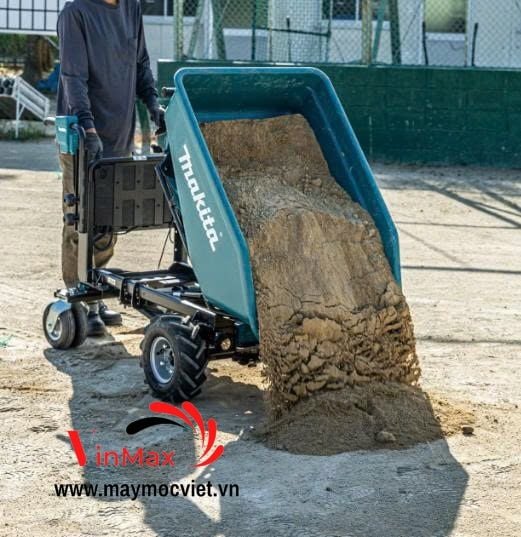 Xe vận chuyển hàng hóa dùng pin 2x18V Makita DCU602Z (Tự động nghiêng đổ)