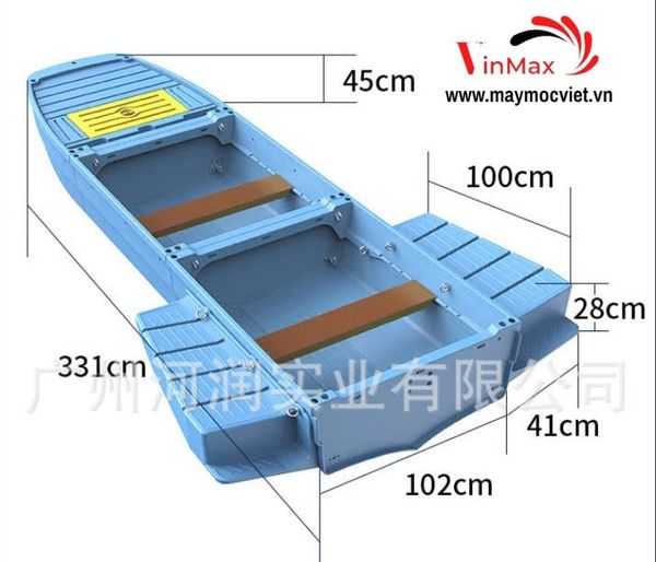 Xuồng Cứu Hộ Mini Chạy Máy Nổ Turbo TBX70