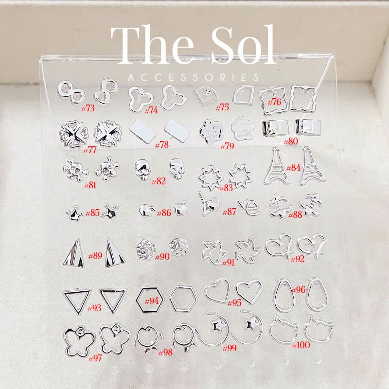  [SHOPEE] Bông Tai Nhựa Nhiều Mẫu Chuôi Su - Màu Bạc 