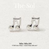  [SHOPEE] Bông Tai Nhựa Nhiều Mẫu Chuôi Su - Màu Bạc 