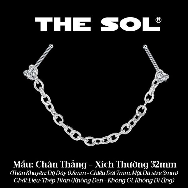  Khuyên Mũi Titan Unisex Double Nostril 