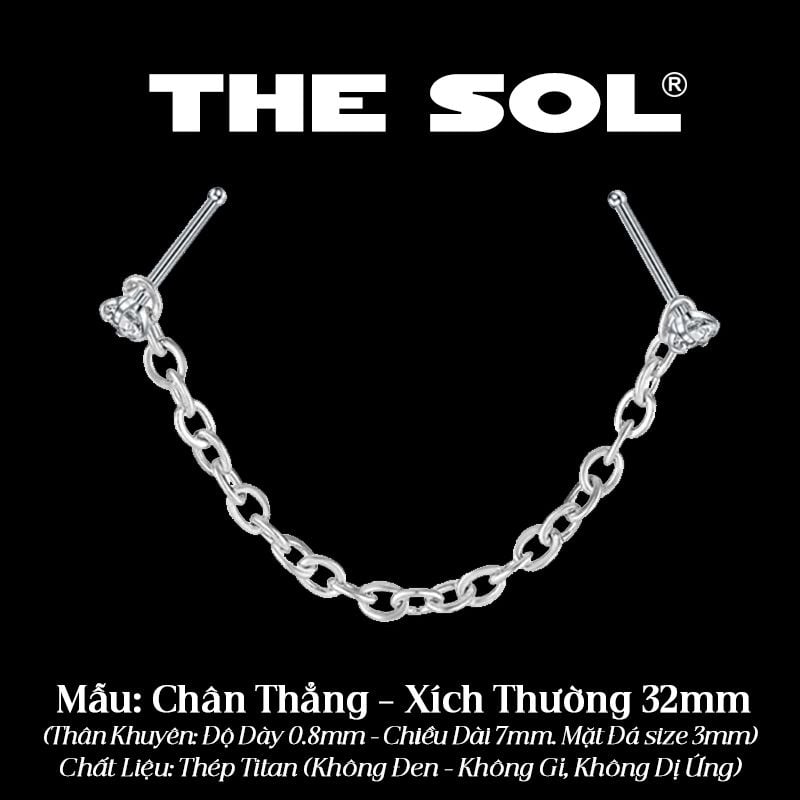  Khuyên Mũi Titan Unisex Double Nostril 