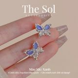  Bông Tai Hàn Quốc Gems Butterfly 
