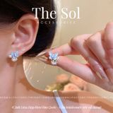  Bông Tai Hàn Quốc Blue Butterfly 