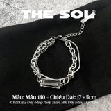  Lắc Tay Titan Unisex Black Stone - Mẫu 140 