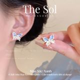  Bông Tai Hàn Quốc Gems Butterfly 