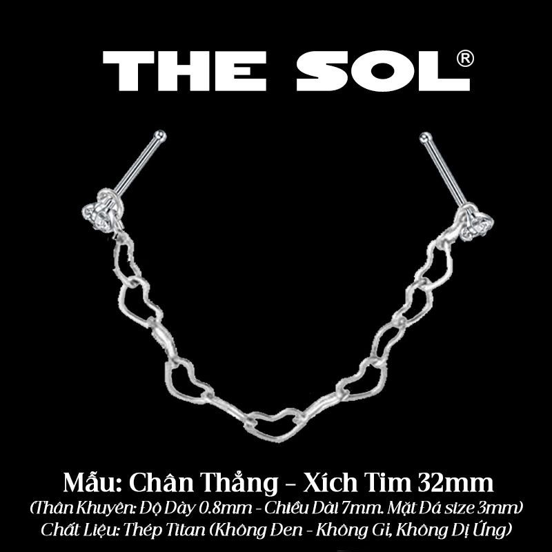  Khuyên Mũi Titan Unisex Double Nostril 