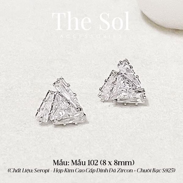  Bông Tai Seropi Diamond Triangle - Mẫu 102 