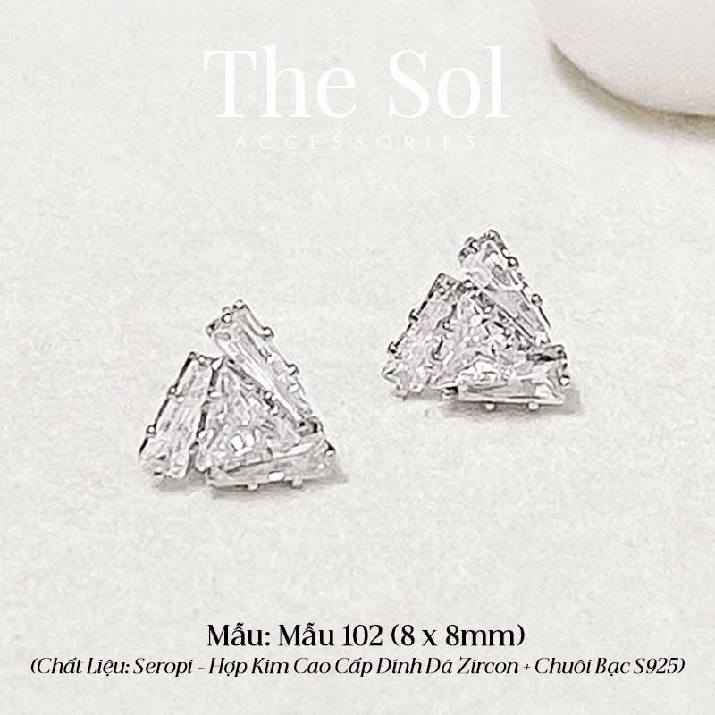  Bông Tai Seropi Diamond Triangle - Mẫu 102 