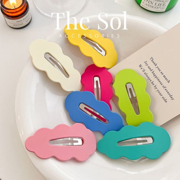  Kẹp Tóc Hàn Quốc Sắc Màu Gợn Sóng 