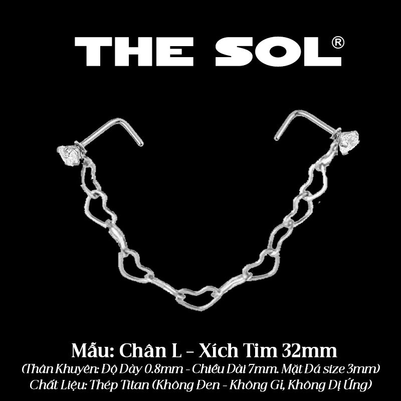  Khuyên Mũi Titan Unisex Double Nostril 