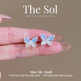  Bông Tai Hàn Quốc Gems Butterfly 
