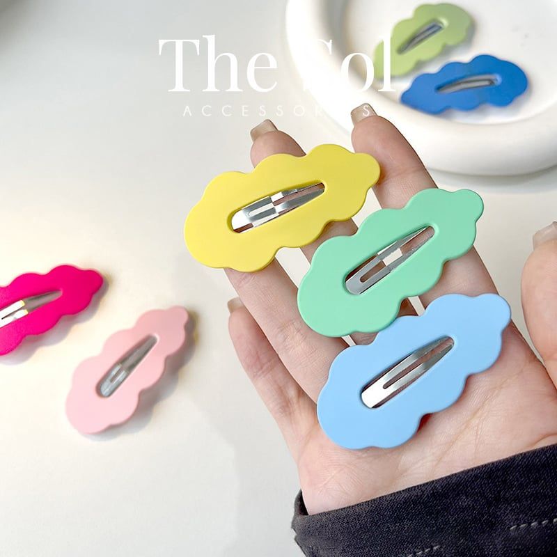  Kẹp Tóc Hàn Quốc Sắc Màu Gợn Sóng 