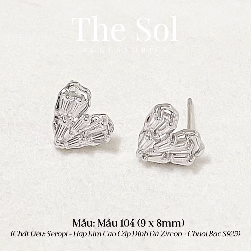  Bông Tai Seropi Diamond Heart - Mẫu 104 