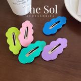  Kẹp Tóc Hàn Quốc Sắc Màu Gợn Sóng 