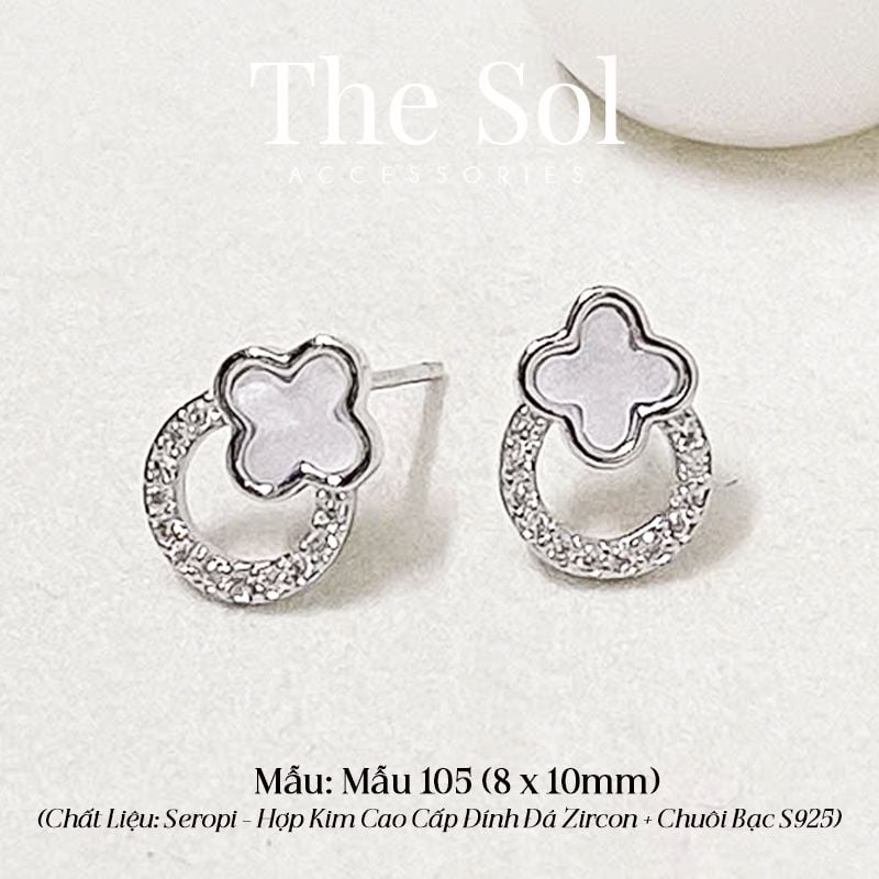  Bông Tai Seropi Clover Circle - Mẫu 105 