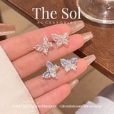  Bông Tai Hàn Quốc Gems Butterfly 