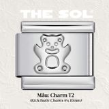  Charm Titan Italian Bracelet - Basic Charm - Charm T 