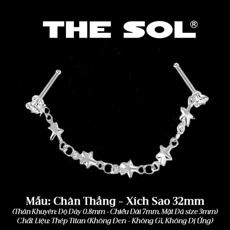  Khuyên Mũi Titan Unisex Double Nostril 