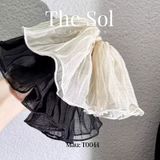  Cột Tóc Scrunchies Pleated Mesh 