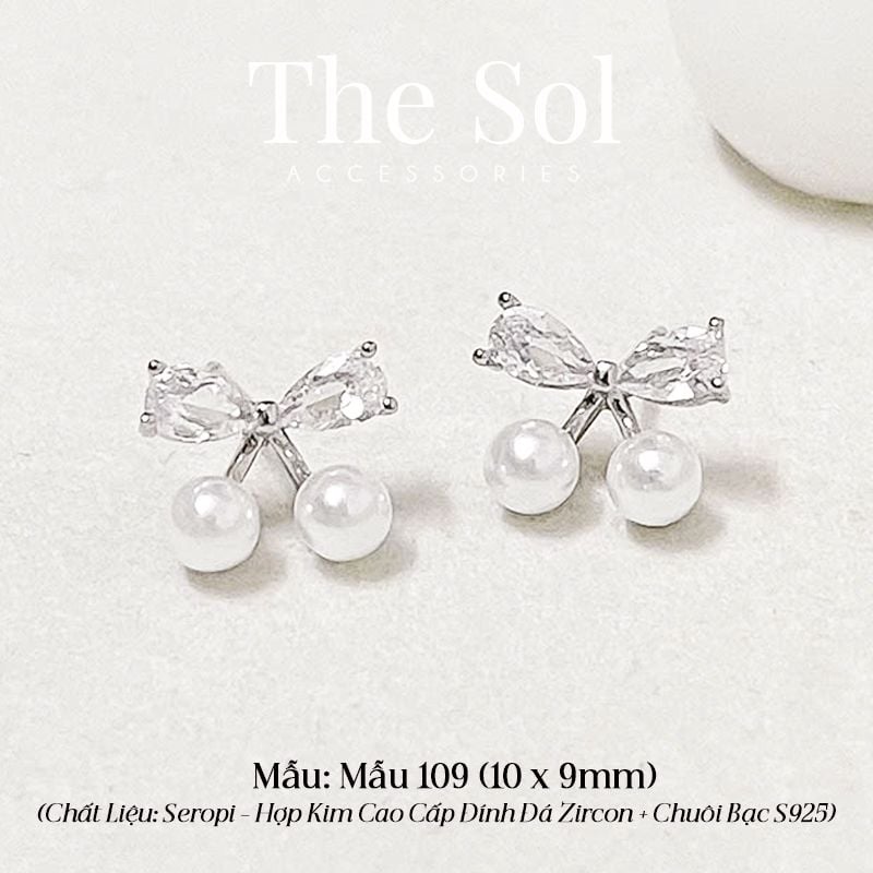  Bông Tai Seropi Diamond Bow - Mẫu 109 