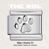  Charm Titan Italian Bracelet - Basic Charm - Charm T 
