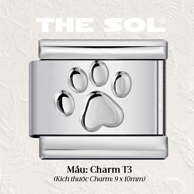  Charm Titan Italian Bracelet - Basic Charm - Charm T 