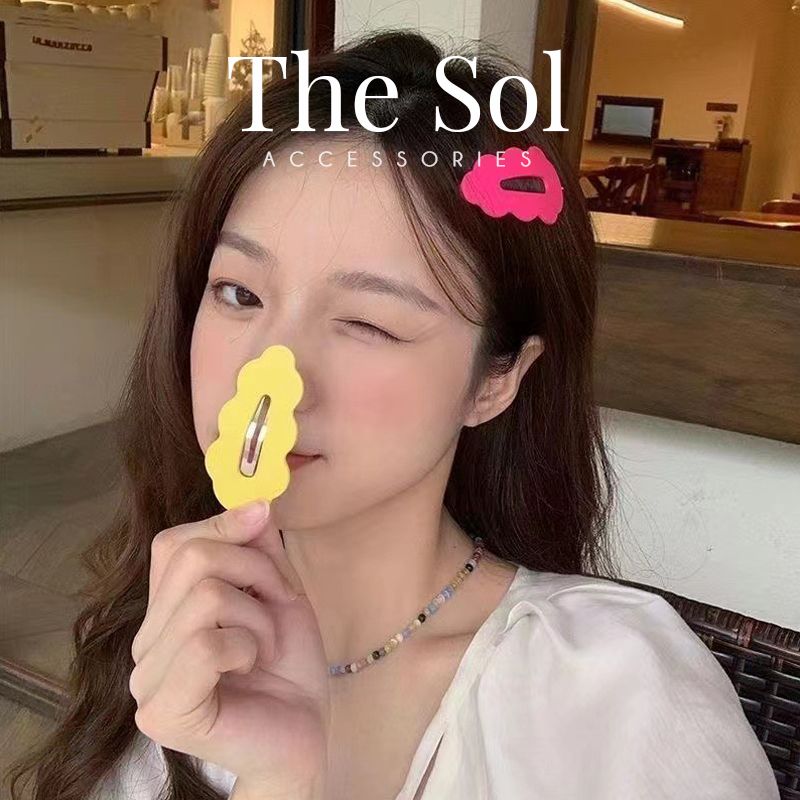  Kẹp Tóc Hàn Quốc Sắc Màu Gợn Sóng 