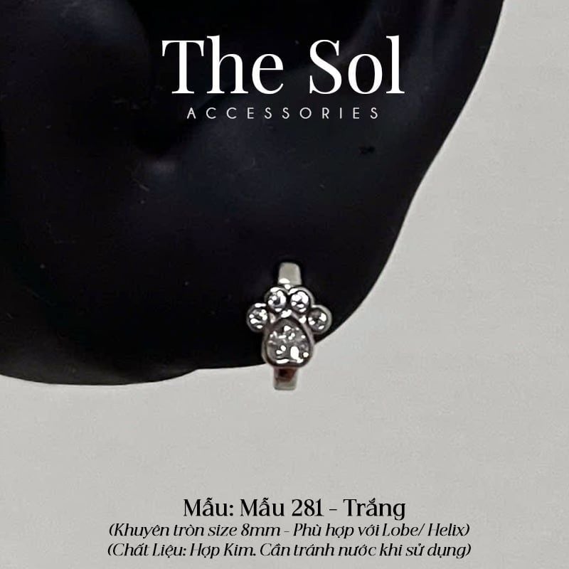  Khuyên Tai Hợp Kim Cat's Feet - Mẫu 281 