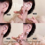  Bông Tai Hàn Quốc Pink Pearl - Mẫu 50 