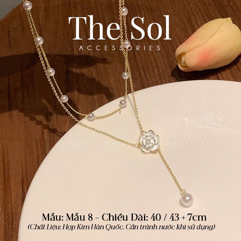  Dây Chuyền Hàn Quốc Layer Rose - Mẫu 8 