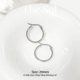  Bông Tai Titan Basic Hoops 