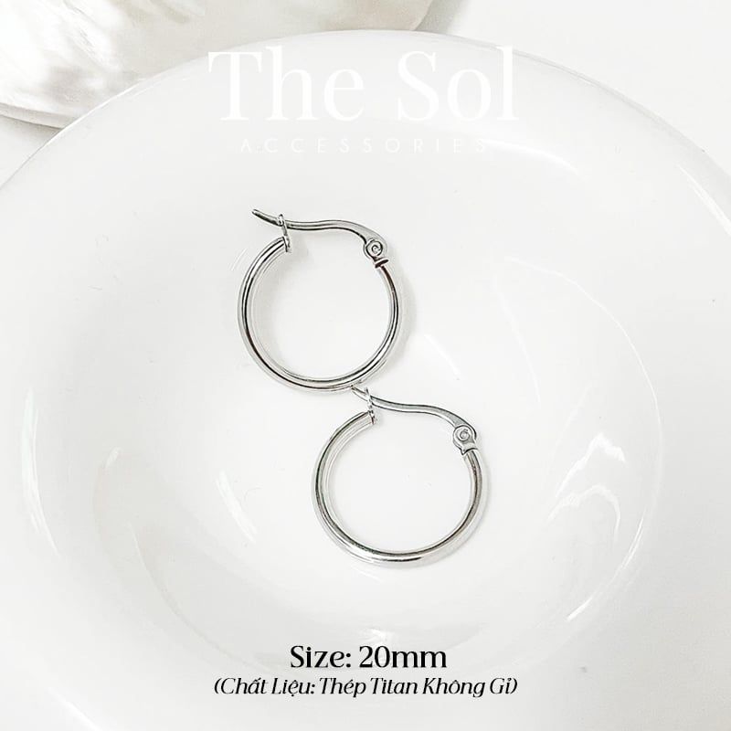 Bông Tai Titan Basic Hoops 