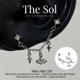  Khuyên Tai Thép Xi Mạ Mini Galaxy - Mẫu 229 