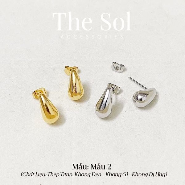  Bông Tai Titan Metal Drop 