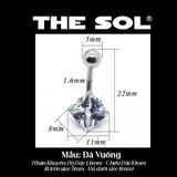  Khuyên Rốn Titan Unisex Đính Đá Nhiều Hình 