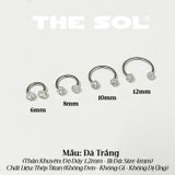  Khuyên Tai Titan Unisex SEPTUM Đính Bi Đá 