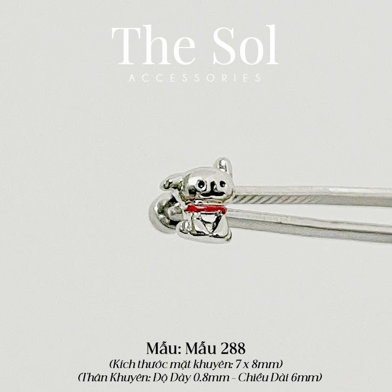  Khuyên Tai Thép Xi Mạ The Puppy - Mẫu 288 